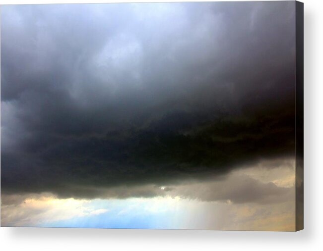 Stormscape Acrylic Print featuring the photograph More Strong Cells moving over South Central Nebraska #13 by NebraskaSC
