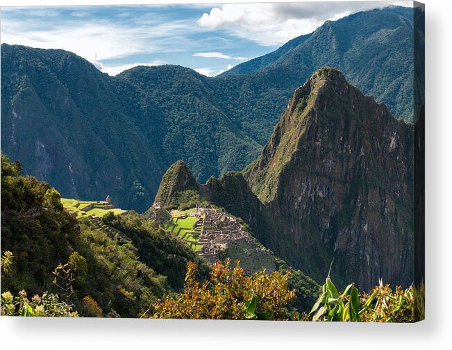 Aguas Calientes Acrylic Print featuring the photograph Machu Picchu #16 by U Schade