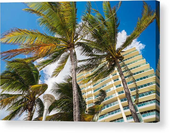 Architecture Acrylic Print featuring the photograph Miami Beach by Raul Rodriguez