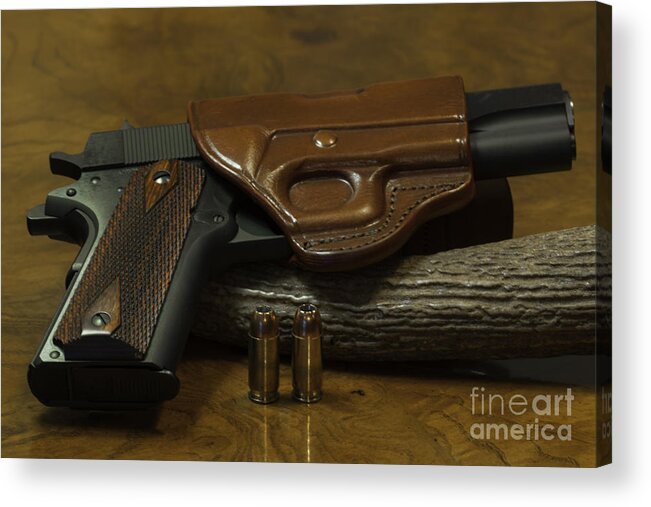 1911 Acrylic Print featuring the photograph 1911 Concealed Carry by Dale Powell