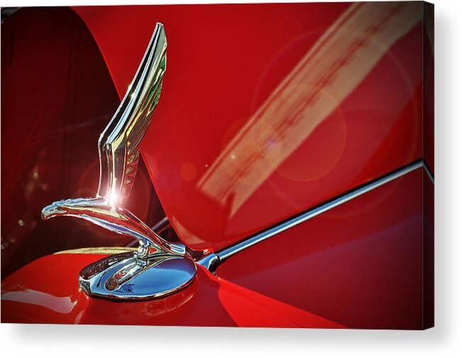 Classic Car Acrylic Print featuring the photograph 1933 Chevrolet Hood Ornament by Jeanne May