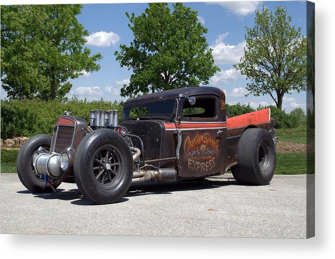 1936 Acrylic Print featuring the photograph 1936 International Pickup Dragster by Tim McCullough