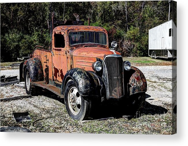 Hdr Acrylic Print featuring the photograph 1937 Chevy Wrecker by Paul Mashburn