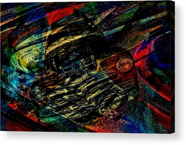 1948 Acrylic Print featuring the mixed media 1948 Chevy Abstract Art by Lesa Fine