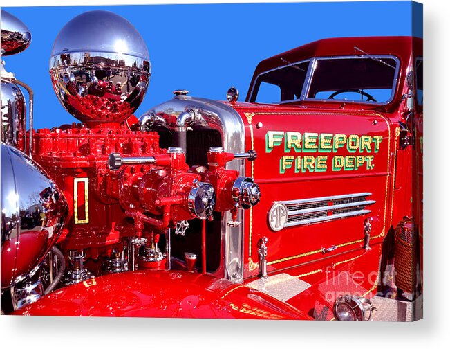 1949 Acrylic Print featuring the photograph 1949 Ahrens Fox Piston Pumper Fire Truck by Jim Carrell