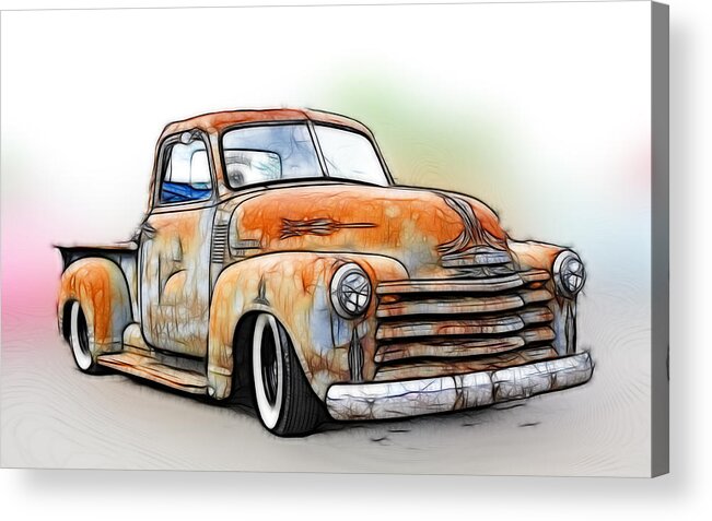 Classic Acrylic Print featuring the photograph 1950 Chevy Truck by Steve McKinzie