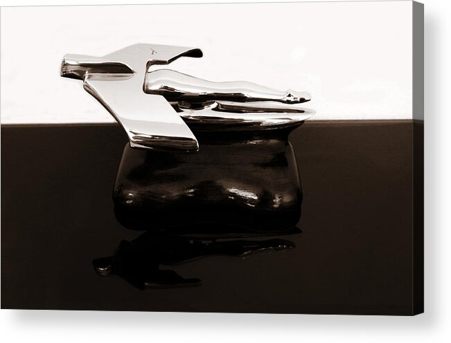 1950s Acrylic Print featuring the photograph 1950s Nash Hood Ornament 2 by Marilyn Hunt