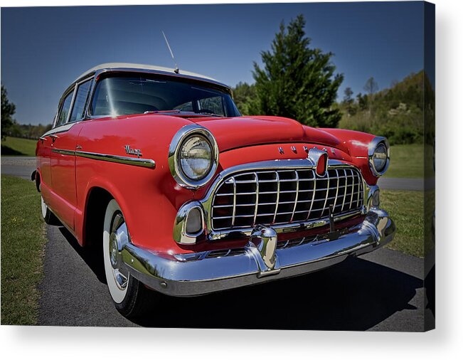 '55 Acrylic Print featuring the photograph 1955 Hudson Wasp by Debra and Dave Vanderlaan