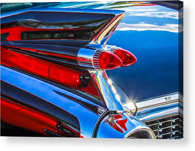 1959 Cadillac Eldorado Taillight Acrylic Print featuring the photograph 1959 Cadillac Eldorado Taillight -097c by Jill Reger