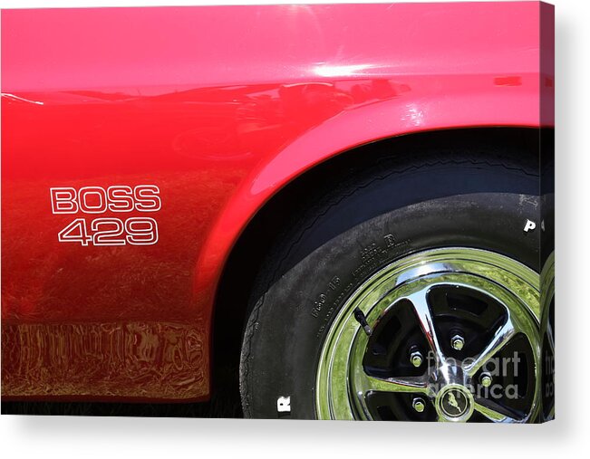 1969 Ford Mustang Boss 429 Fastback Acrylic Print featuring the photograph 1969 Ford Mustang Boss 429 Fastback 5D23240 by Wingsdomain Art and Photography