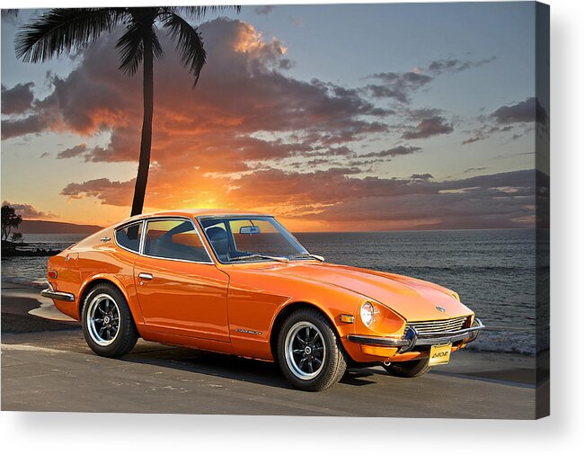 Auto Acrylic Print featuring the photograph 1971 Datsun 240Z 'The Legend Begins' by Dave Koontz