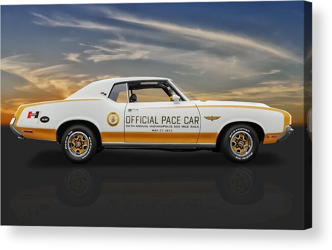 Frank J Benz Acrylic Print featuring the photograph 1972 Hurst Olds Pace Car by Frank J Benz