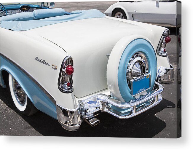 Engine Acrylic Print featuring the photograph 1956 Chevrolet Bel Air Convertible #2 by Rich Franco