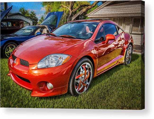 Mitsubishi Acrylic Print featuring the photograph 2006 Mitsubishi Eclipse GT V6 Painted by Rich Franco