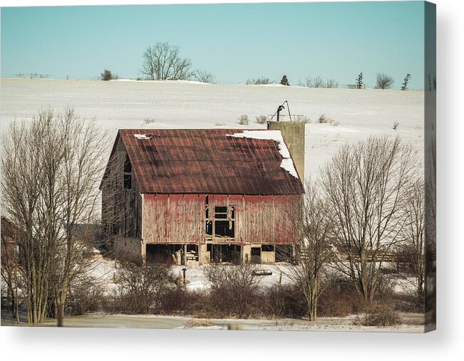 Abandoned Barn Acrylic Print featuring the photograph Abandoned barn #2 by Nick Mares