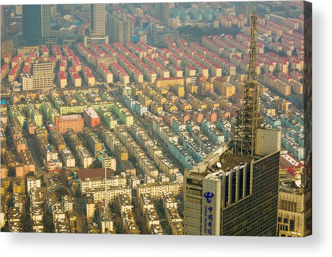 Photography Acrylic Print featuring the photograph Aerial View Of New Pudong District #2 by Panoramic Images