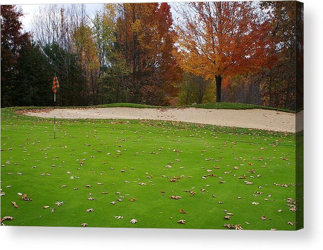 Golf Acrylic Print featuring the photograph Autumn on the Green #2 by Randy Pollard