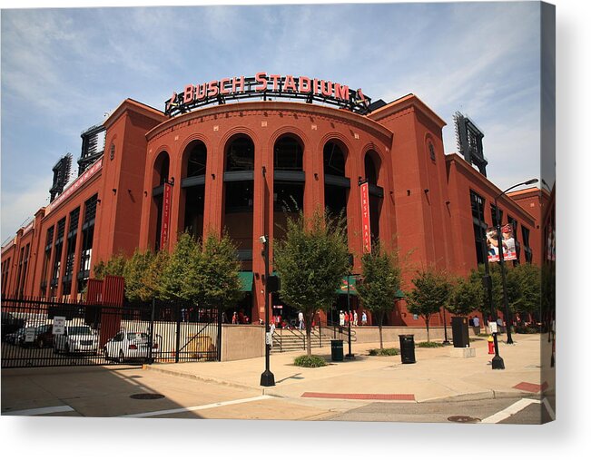America Acrylic Print featuring the photograph Busch Stadium - St. Louis Cardinals #8 by Frank Romeo