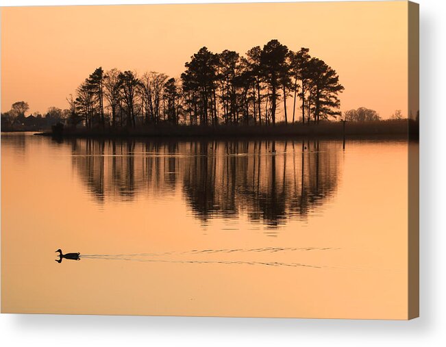 Chesapeake Sunset Acrylic Print featuring the photograph Chesapeake sunset by Carolyn Derstine