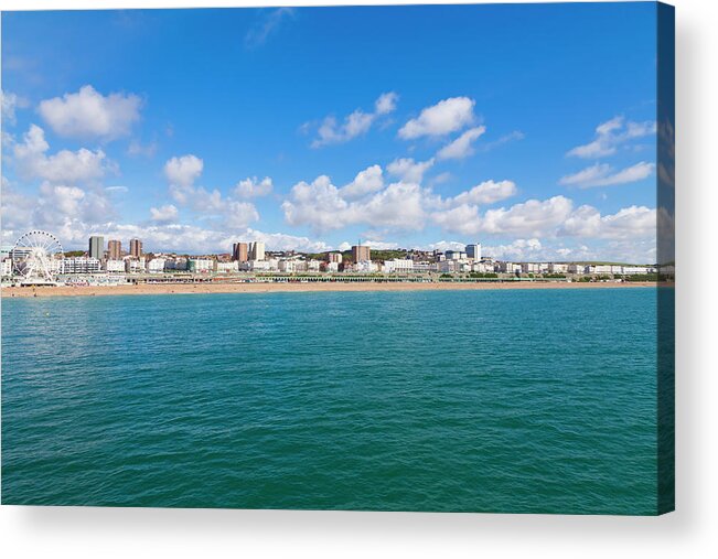 Sussex Acrylic Print featuring the photograph Cityscape Of Brighton, Sussex, England #2 by Werner Dieterich