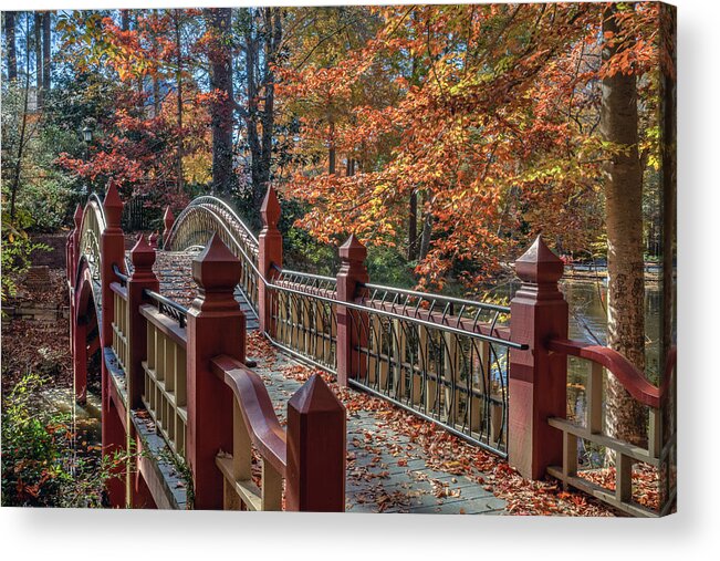 William & Mary Acrylic Print featuring the photograph Crim Dell Bridge #2 by Jerry Gammon