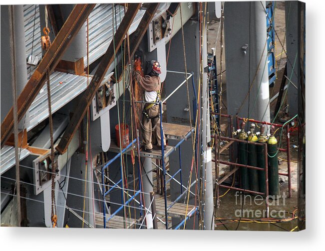 Wtc Acrylic Print featuring the photograph Ground Zero Construction #2 by Steven Spak