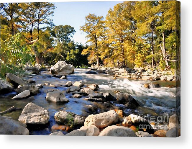River Acrylic Print featuring the photograph Guadalupe River #2 by Savannah Gibbs