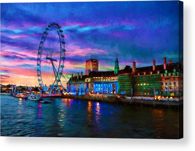 London Acrylic Print featuring the photograph London Eye #1 by Bill Howard