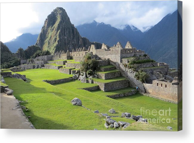 Peru Acrylic Print featuring the photograph Machu Picchu #1 by Margaret Welsh Willowsilk