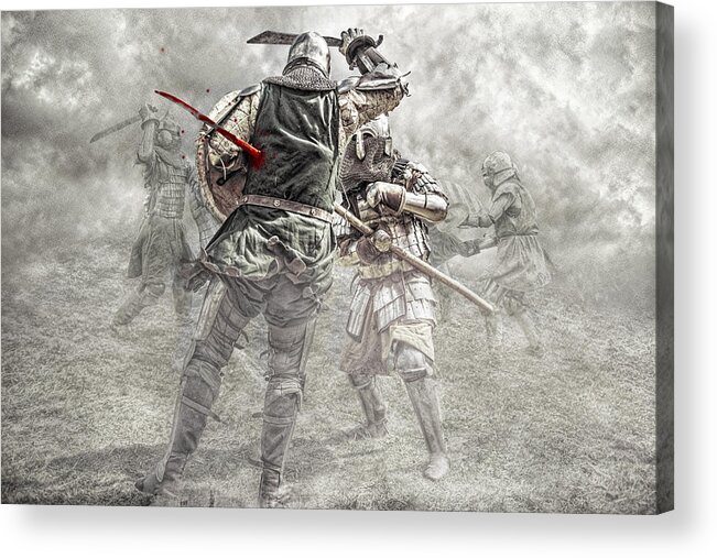 Ages Acrylic Print featuring the photograph Medieval battle #2 by Jaroslaw Grudzinski