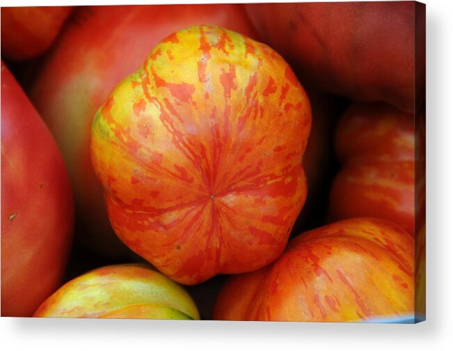 Cultivar Acrylic Print featuring the photograph Organic Heirloom Tomatoes #2 by Bonnie Sue Rauch