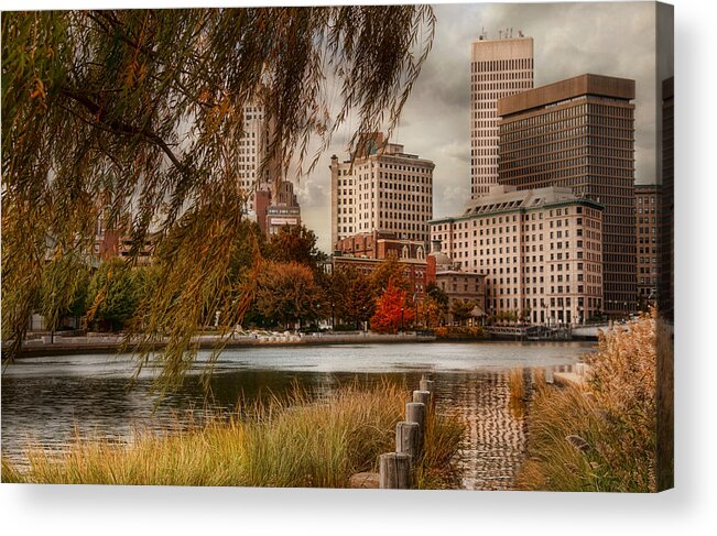 Providence Acrylic Print featuring the photograph Over the River #2 by Robin-Lee Vieira