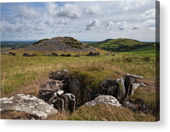 Photography Acrylic Print featuring the photograph Passage Grave,carbane West, Loughcrew #2 by Panoramic Images