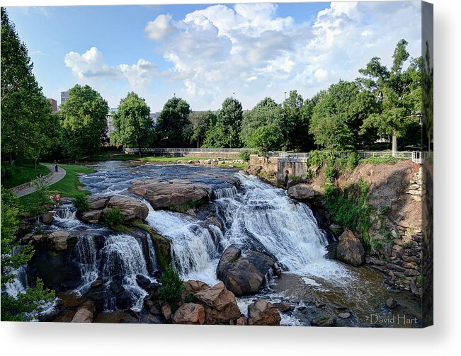 Reedy Acrylic Print featuring the photograph Reedy River Falls #2 by David Hart