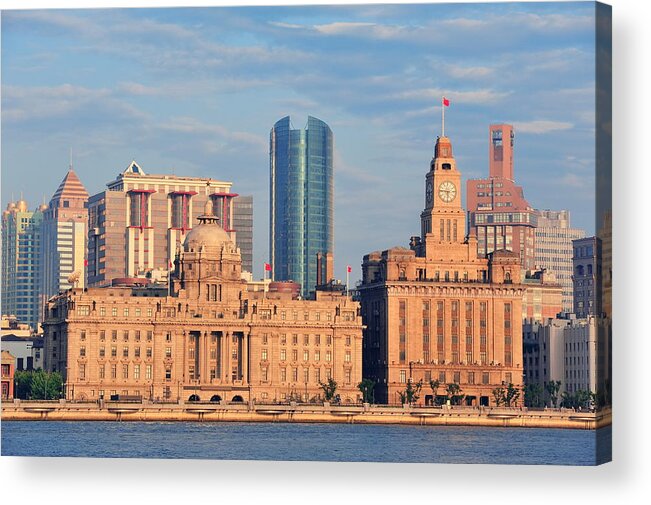 Shanghai Acrylic Print featuring the photograph Shanghai morning #2 by Songquan Deng