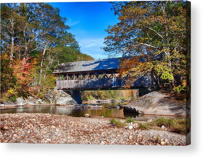 Artist Covered Bridge Acrylic Print featuring the photograph Sunday River Covered Bridge #2 by Jeff Folger