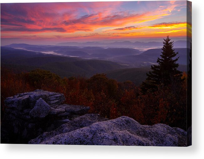 Dolly Acrylic Print featuring the photograph Sunrise at Dolly Sods in West Virginia #2 by Jetson Nguyen