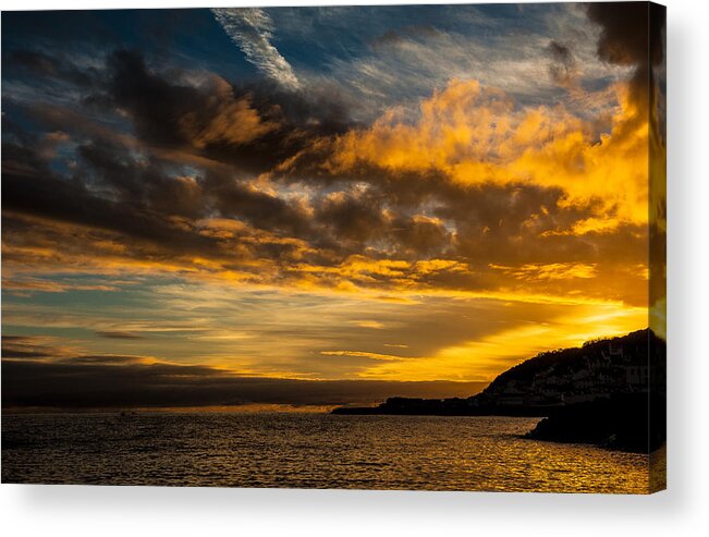 Background Acrylic Print featuring the photograph Sunset Over The Ocean #2 by Joseph Amaral