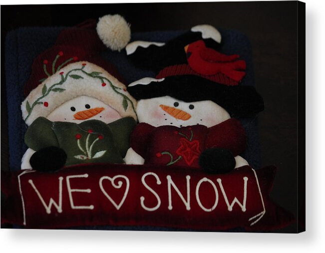 Merry Christmas Acrylic Print featuring the photograph We Love Snow #1 by Ivete Basso Photography