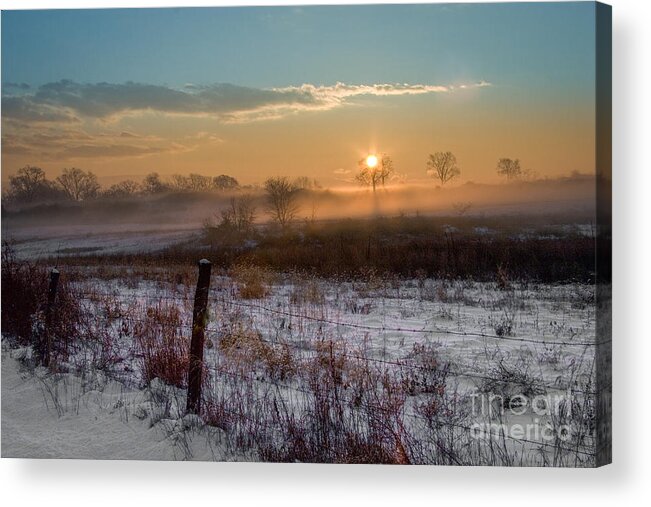 Antietam Acrylic Print featuring the photograph Winter Sunrise #2 by Ronald Lutz