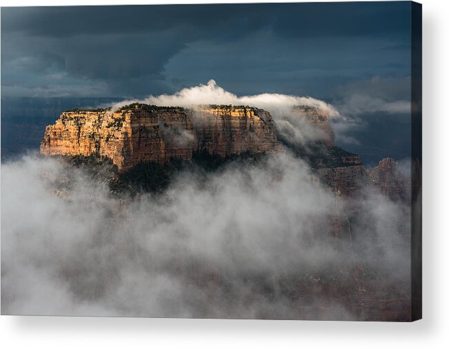 North Rim Grand Canyon Acrylic Print featuring the photograph Wotans Throne by Chuck Jason