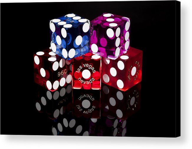 Dice Acrylic Print featuring the photograph Colorful Dice by Raul Rodriguez
