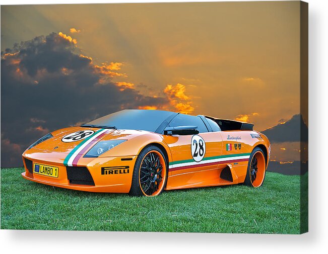 Auto Acrylic Print featuring the photograph 2006 Lamborghini Murcielago Roadster by Dave Koontz