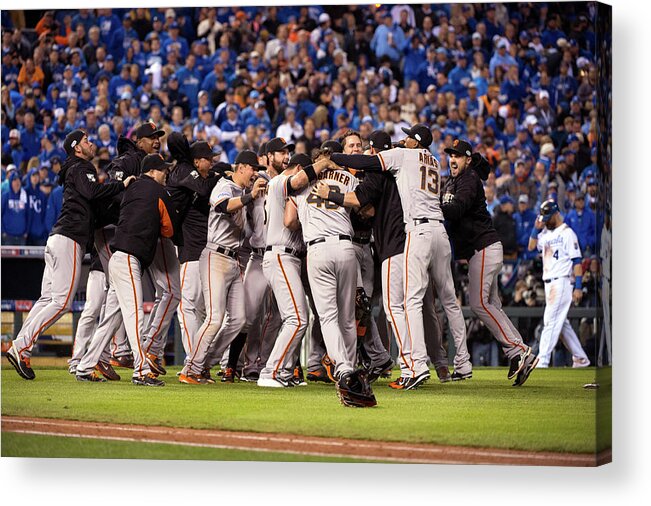 Playoffs Acrylic Print featuring the photograph 2014 World Series Game 7 San Francisco by Ron Vesely