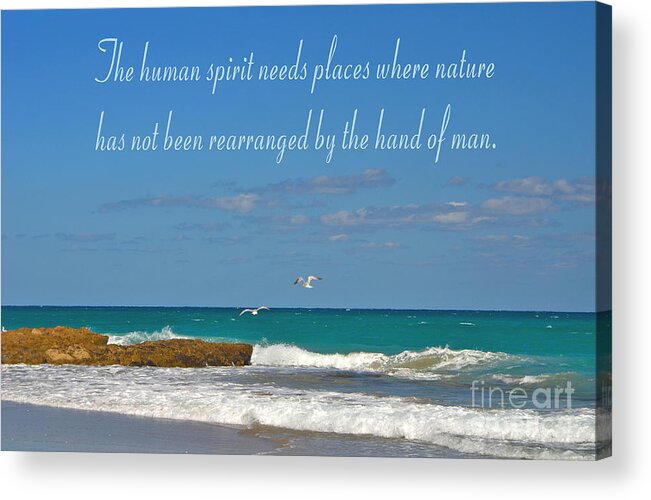 Inspirational Quotes Acrylic Print featuring the photograph 219- The Human Spirit by Joseph Keane