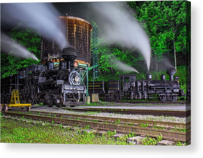 Trains Acrylic Print featuring the photograph Cass Scenic Railroad #22 by Mary Almond