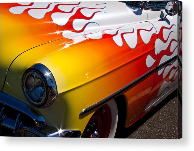 54 Acrylic Print featuring the photograph 1954 Chevy Bel Air Custom Hot Rod #3 by David Patterson