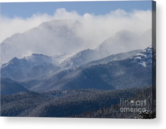 Pikes Peak Acrylic Print featuring the photograph Blizzard Peak #3 by Steven Krull
