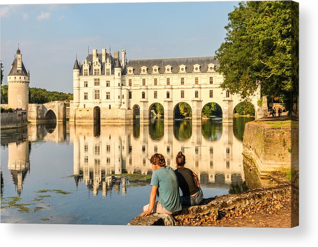 France Castle Chenonceau Architecture Loire Chateau Valley Medieval French Building Renaissance Tower Landmark Famous History Garden River Culture Travel Exterior Tourism Traditional Royal Chenonceaux Historic House Heritage Water Historical Facade Chateaux Ancient Park View Nobility Cher Majestic Unesco Stone Mansion Outdoor Landscape Estate Destination Fortress Ornate Elegant Outdoors Picturesque Marble Holiday Aristocratic Scenic Loire Valley Vacation Vacations Touristic Grand Vintage Arches Acrylic Print featuring the photograph Chateau Chenonceau #2 by Mick Flynn