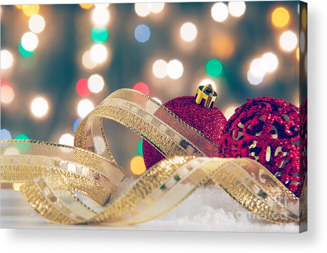 Background Acrylic Print featuring the photograph Christmas Still-life #3 by Carlos Caetano